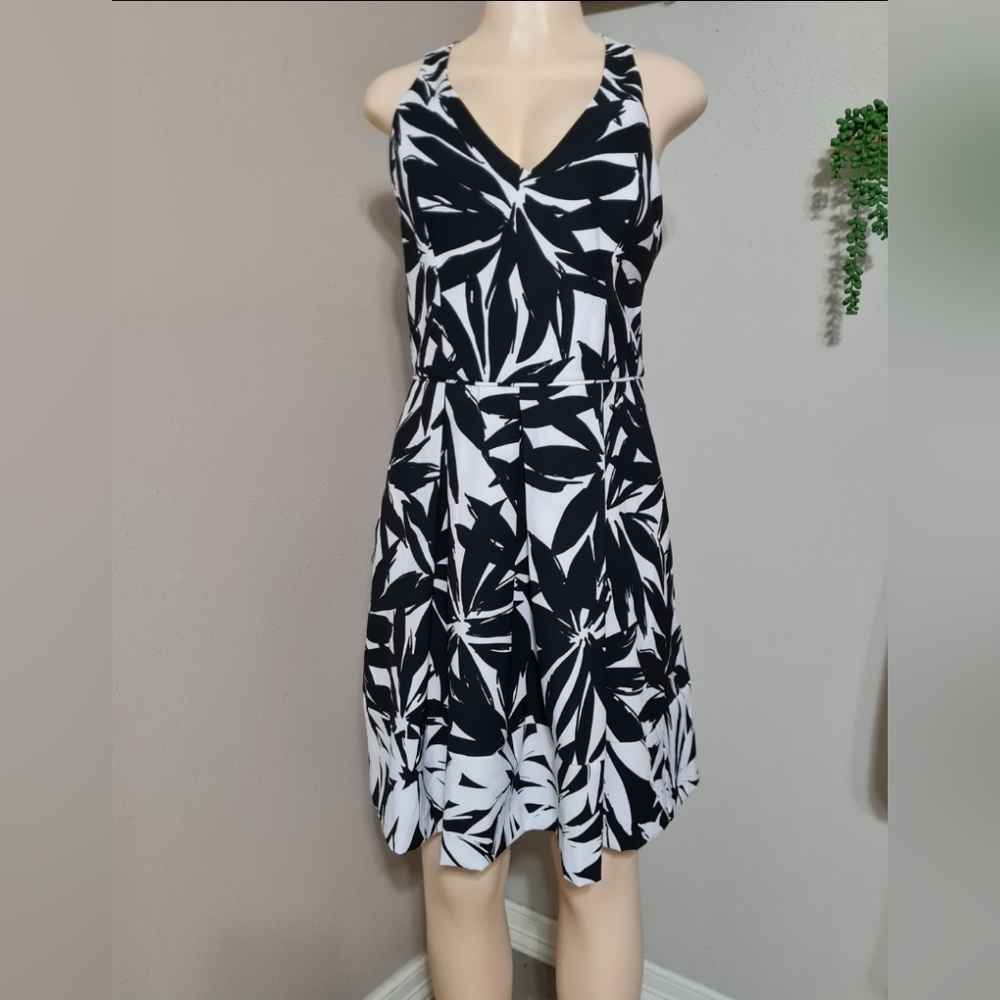 ASHLEY BEYOND GRAHAM DRESS WOMEN SIZE 8 (MEDIUM) WHITE AND BLACK NWT